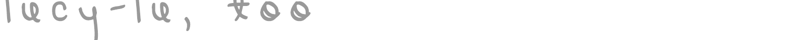 LUCY-LU, TOO font preview